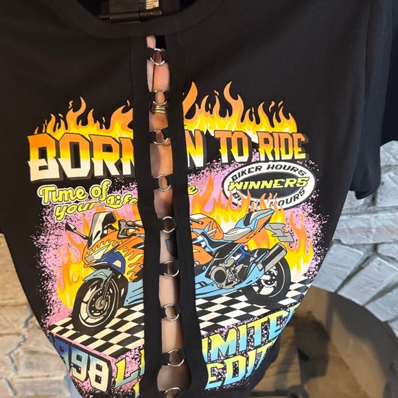 Rue21 Black 'Born to Ride' Graphic Tee - Picture 3 of 4